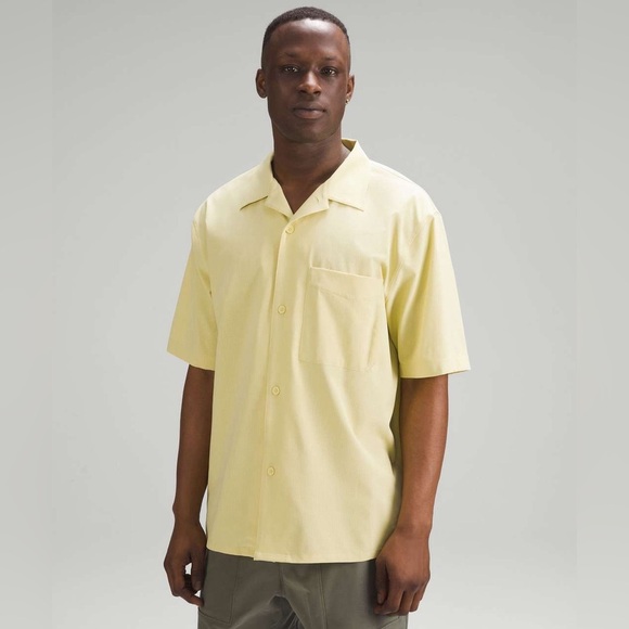 lululemon athletica Other - Lululemon Airing Easy Camp Collar Shirt Finch Yellow Men’s Size X-Large